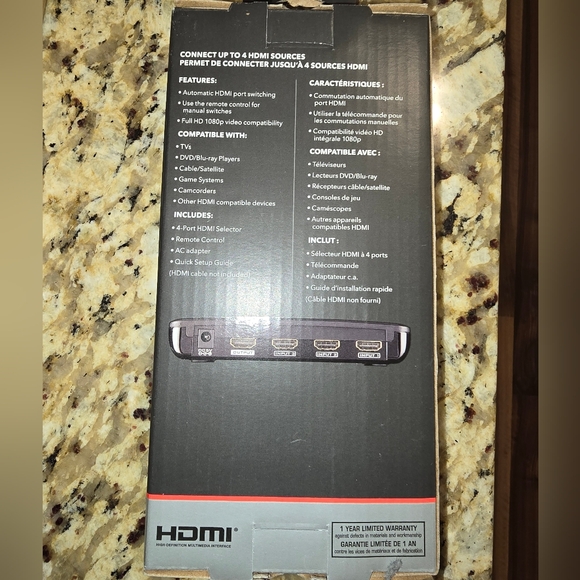 Rocketfish 4Port4k HDMI Switch - Picture 2 of 3